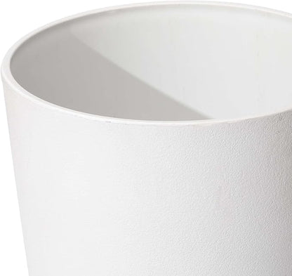 LA Jolie Muse 20 inch Round Tall Planter,Indoor/Outdoor White Planter with Drainage Holes and Trays,Modern Large Flower Pot for Front Door,Balcony and Garden Patio Deck,Pack 1
