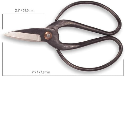 BambooMN Bonsai 7" Heavy Duty Butterfly Shear - 3 Pieces