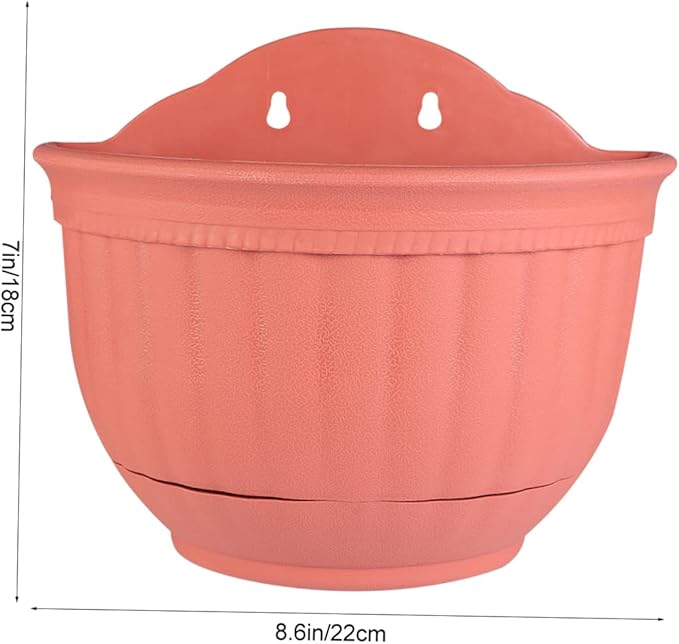 BESPORTBLE Hanging Half Circle Flower Pot Modern Wall Planter Safe Stylish Flower Container