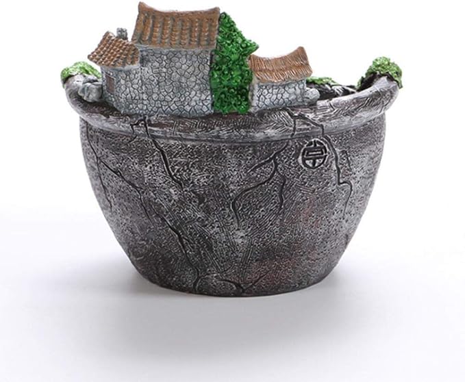 Fairy Garden Pot, Creative Plants Pot Succulent Plants Pot with Sweet House Flower Basket Planter Pot Garden Decoration