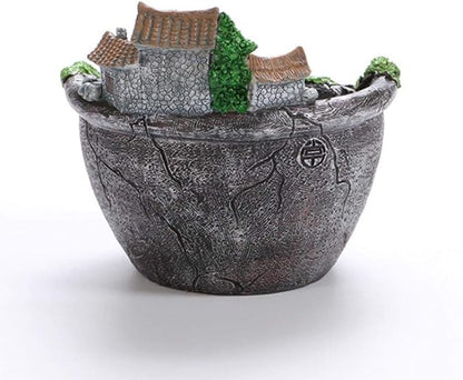 Fairy Garden Pot, Creative Plants Pot Succulent Plants Pot with Sweet House Flower Basket Planter Pot Garden Decoration