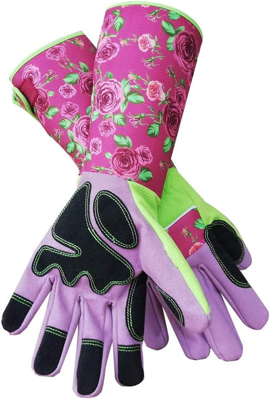 Ruibo Rose Pruning Gardening Gloves Thorn Proof/Puncture Resistant Long Garden Gloves Protect Hands and Arms for Women