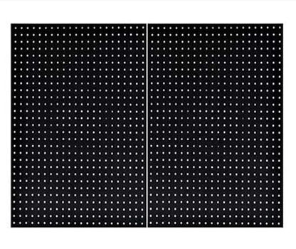 WallPeg Made in USA Pegboard Panels Garage Organization - Wall Storage Kit (PB-2 B) (2) ea - 24" x 16" Peg Board Tool Organizer Panel Set - Garage Organizer Kit