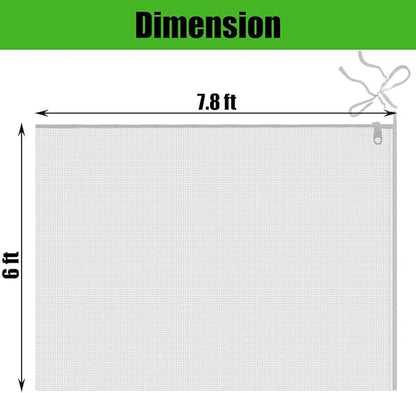 Gardtree 1PCS 6 × 7.8 FT Large Fruit Tree Netting Covers with Double Zipper & Drawstring, Garden Mesh Barrier for for Blueberry Bushes, Tomato & Citrus – Easy-Access Mesh Bird & Squirrel Barrier