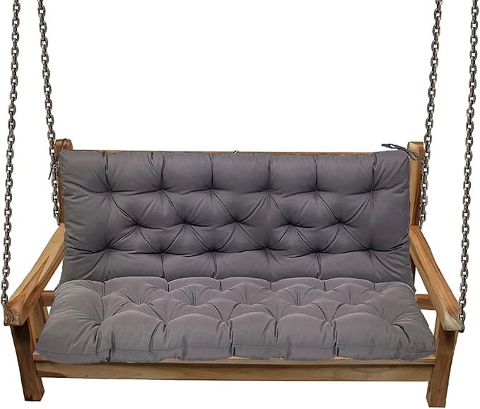 Replacement Cushions for Swing, Swing Cushions 3 Seater Replacement, Waterproof Thicken Washable Pad Cushion for Outdoor Indoor Furniture Swing Patio (Dark Gray, 40x60 inch)