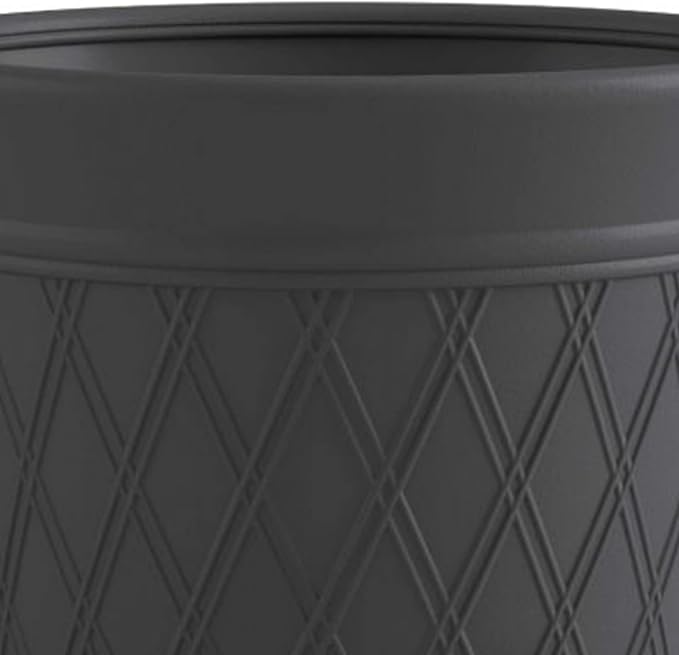 Suncast 4 Pack 14" x 12" Round Resin Decorative Weatherproof Outdoor Hideaway Standard Garden Hose Storage Pot with Drainage Holes, Gray