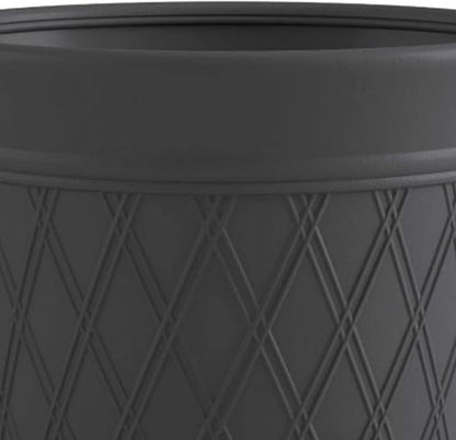 Suncast 4 Pack 14" x 12" Round Resin Decorative Weatherproof Outdoor Hideaway Standard Garden Hose Storage Pot with Drainage Holes, Gray