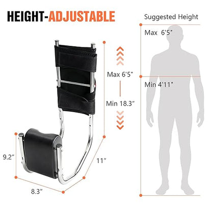 Knee Pads for Work With Seat- Upgraded Knee Pads with Detachable Seat - Adjustable Ergonomic Kneeler & Seat for Gardening, Construction, Flooring, Cleaning - Knee and Ankle Support for Men and Women