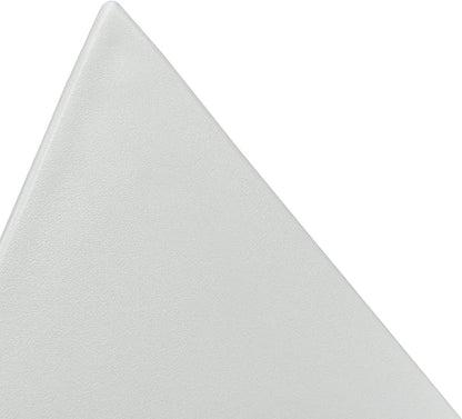 LeisureMod 15.75" Stackable Weather-Resistant Plastic Triangular Side Table - Accent End Table for Indoor & Outdoor Use (White, Set of 4)