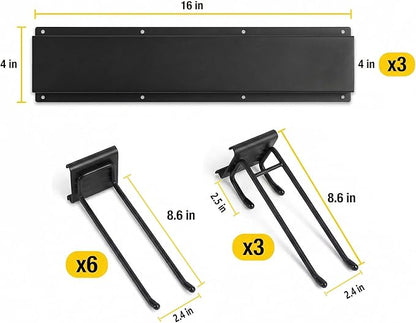 MBQQ Garage Tool Organizer Wall Mounted, 24 Inches Adjustable Garden Tool Organizer Rack,Heavy Duty Yard Tool Organizer