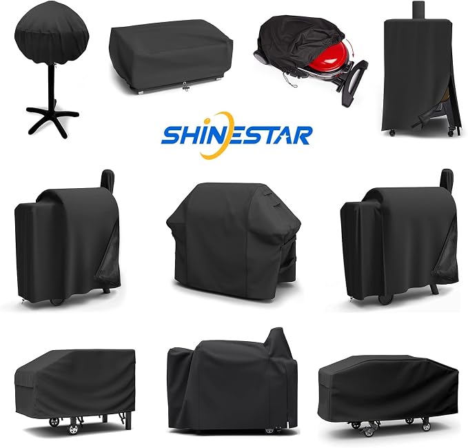 SHINESTAR Grill Cover for George Foreman, Waterproof Heavy Duty Outdoor Indoor Electric Grill Cover, Small Round BBQ Cover for Techwood, Cuisinart, Homewell, Weber Jumbo Joe Charcoal Grill and More