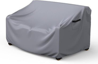 Mrrihand Heavy Duty Patio Sofa Cover, 3-Seater Outdoor Sofa Loveseat Cover, Outdoor Patio Furniture Cover with Air Vent and Handles, 90" W×42" D×32" H, Grey
