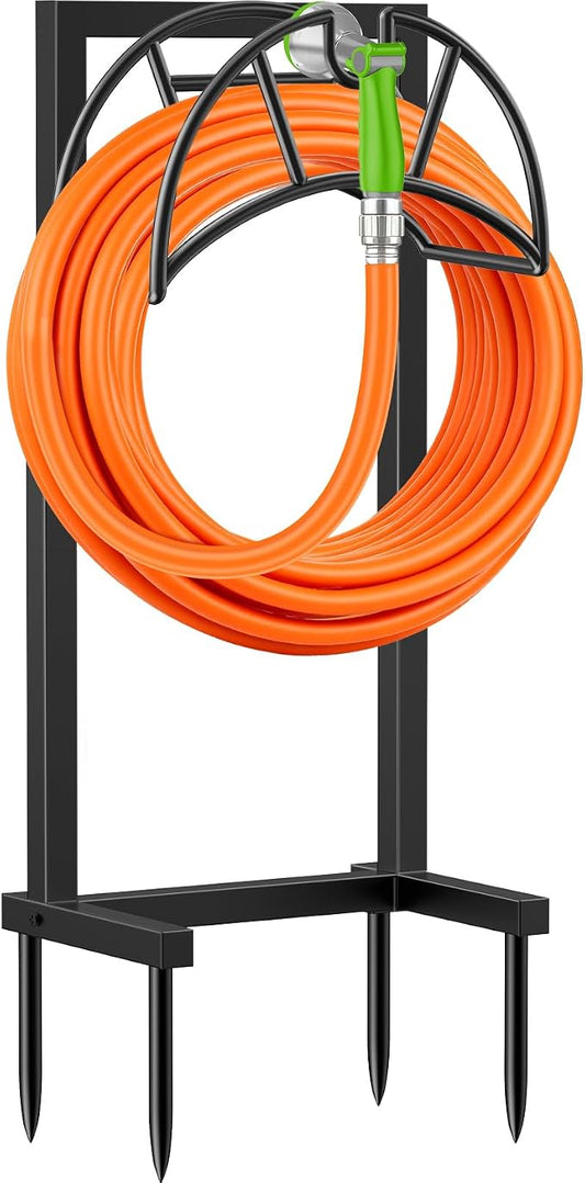 TomCare Garden Hose Holder Heavy Duty Water Hose Holder Holds 160 FT Hoses Freestanding Hose Reel Outdoor Hoses Storage Hanger for Outside Yard