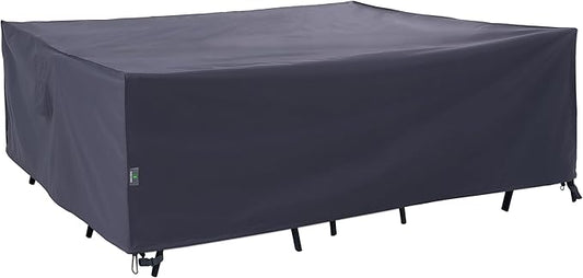 F&J Outdoors Patio Furniture Covers Waterproof Anti-UV Rip-stop Fabric Outdoor Furniture Cover, Grey, 102"Wx74"Dx27.5"H