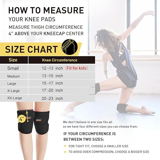 HUEGLO Protective Knee Pads for Dancers,Volleyball Knee Pad for Teen Girls,1Pair,Pink,Small