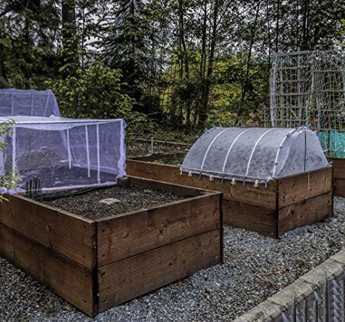 Garden Insect Netting Pest Barrier: 2 Pack 4'x10' Bug Netting for Garden Protection Mosquito Net Fine Mesh Cicada Tree Net Greenhouse Row Cover for Crops Plants Vegetables Flowers Fruits Silver