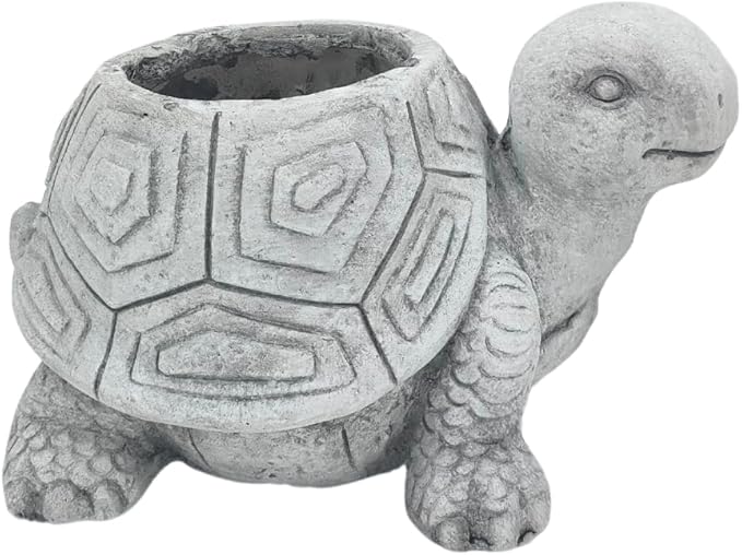 Comfy Hour 14" Turtle Planter for Indoor and Outdoor Plant, Ployresin, Spring in Garden Collection