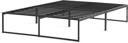 Linenspa Folding Metal Platform Bed Frame - Easy Assembly - Sturdy Steel - No Box Spring Needed - Underbed Storage - Mattress Foundation - 14" High - Traditional Design - Twin XL Size