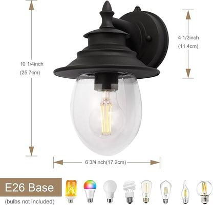 Kalium Outdoor Porch Light Fixtures, Upgrade Dusk to Dawn Sconce Lighting Exterior Wall Sconce Decor for Front Door House