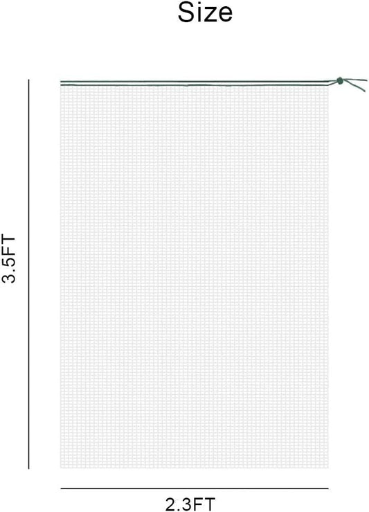 3 Pack Plant Barrier Net Mesh with Drawstring, Tomato Protective Cover Garden Plant Barrier Bag (3.5X2.3 Ft)