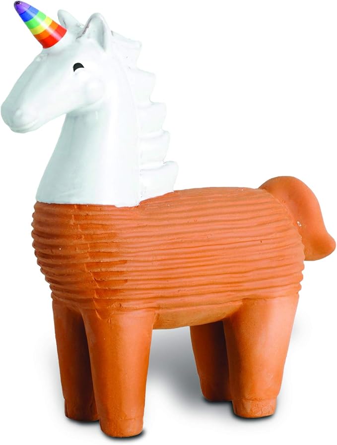 Chia Pet Unicorn Decorative Pottery Planter, Easy to Do and Fun to Grow