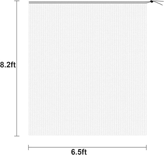 Alpurple 6.5 x 8.2 Feet Insect Bird Barrier Netting Mesh with Drawstring -Garden Bug Netting Plant Cover for Protect Plant Fruits Flower from Insect Bird Eating