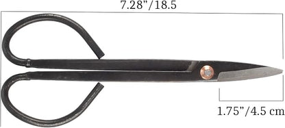 BambooMN 7.2" Black Bonsai Trimming Shear - 30 Pieces