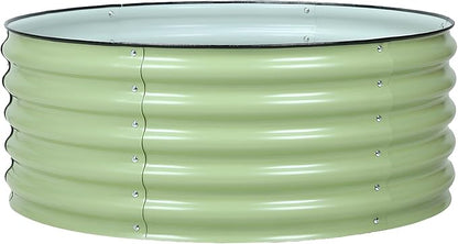Aoodor 17" Tall 42" Metal Raised Garden Bed, Outdoor Planter Box and Raised Garden Kit for Vegetables, Flowers, Tomatoes Carrots and Herbs, Olive Green