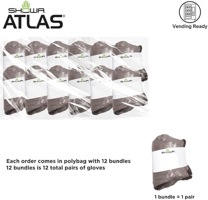 SHOWA Atlas 300 Original 1994 Crinkle Grip Work Gloves,for Construction, Landscaping, Gardening, & Masonry