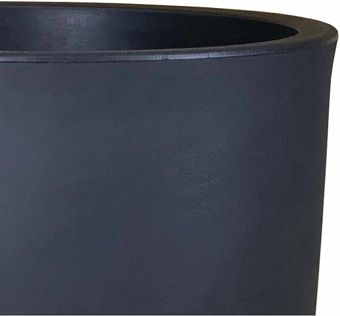 18 Inch Resin Planter Pot, Matte Black Large Plant Pot, Lightweight Outdoor Indoor Flower Pot, Modern Round Garden Planter for Patio, Porch, Balcony and Home Décor