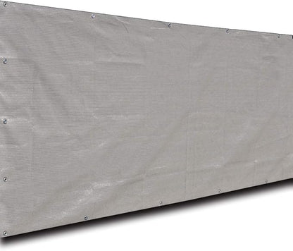Alion Home© Elegant Privacy Screen Windscreen Mesh for Backyard Deck, Patio, Balcony, Fence, Pool, Porch, Railing. (5' x 12', Smoke Tan)