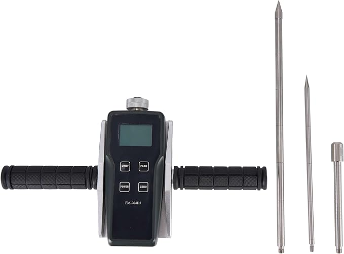Digital Soil Penetrometer FM-204DJ Soil Compaction Tester Meter Gauge Ground Bearing Capacity Detector Test Tool (1.5V Batt Not Included)