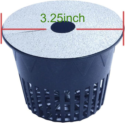 HORTIPOTS 3 inch Net Pot Mylar Reflective Block Covers for 3 inch Net Pot Top Lid (Pack of 100)