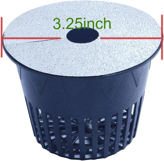 HORTIPOTS 3 inch Net Pot Mylar Reflective Block Covers for 3 inch Net Pot Top Lid (Pack of 100)