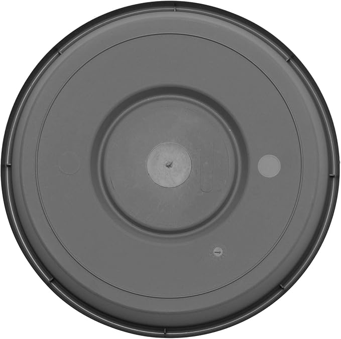 Bloem Terra Resin Saucer Tray: 8" Bottom Width - Charcoal Gray - Matte, Durable, Ribbed Bottom, Indoor and Outdoor, Fits 10" Terra Planters