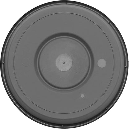 Bloem Terra Resin Saucer Tray: 8" Bottom Width - Charcoal Gray - Matte, Durable, Ribbed Bottom, Indoor and Outdoor, Fits 10" Terra Planters