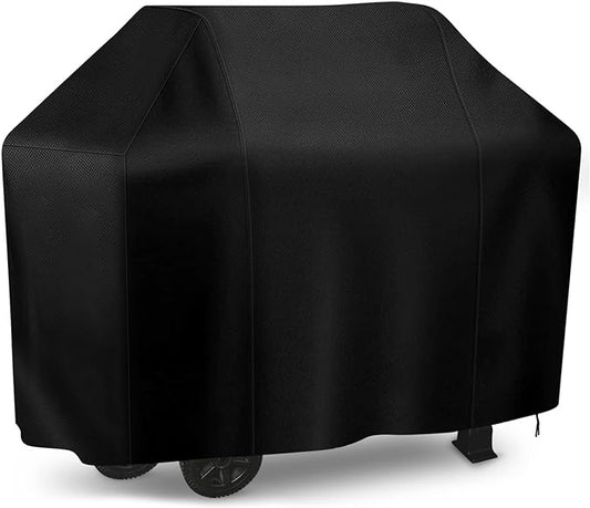 iCOVER Grill Cover, 58 inch BBQ Grill Cover for Outdoor Grill, Anti-UV & Fade Resistant Gas Grill Cover, Waterproof Barbecue Grill Covers for Weber, Char-Broil, Nexgrill and More, Black