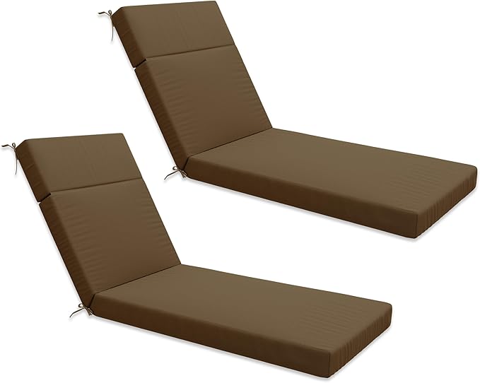 Chaise Lounge Cushion for Outdoor Furniture, Waterproof Fade and Tear Resistant Lounge Deck Chair Cushions for Patio Lawn Pool Resort Hotel