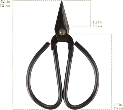 BambooMN 5.1" Heavy Duty Bonsai Forged Sharp Scissors - 30 Pieces