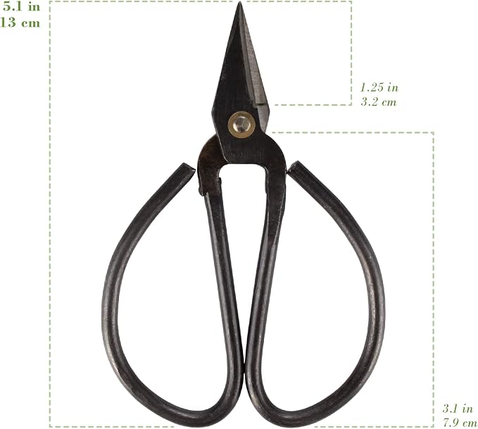 BambooMN 5.1" Heavy Duty Bonsai Forged Sharp Scissors - 10 Pieces