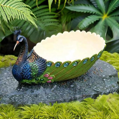 Gonetre Handmade Vintage Resin Peacock Succulent Planter Pot Decorative Cactus Flower Pot Container for Plants
