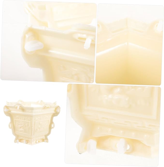 PRETYZOOM Home Decor Plastic Planter Mold Hexagonal Flower Pot Mold Concrete Cement Plant Pot European Style Vase Container Mould for DIY Crafts Makings Resin s