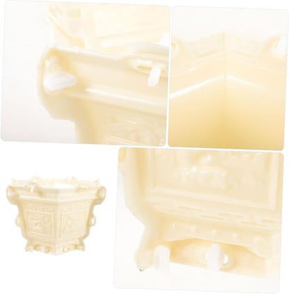 PRETYZOOM Home Decor Plastic Planter Mold Hexagonal Flower Pot Mold Concrete Cement Plant Pot European Style Vase Container Mould for DIY Crafts Makings Resin s