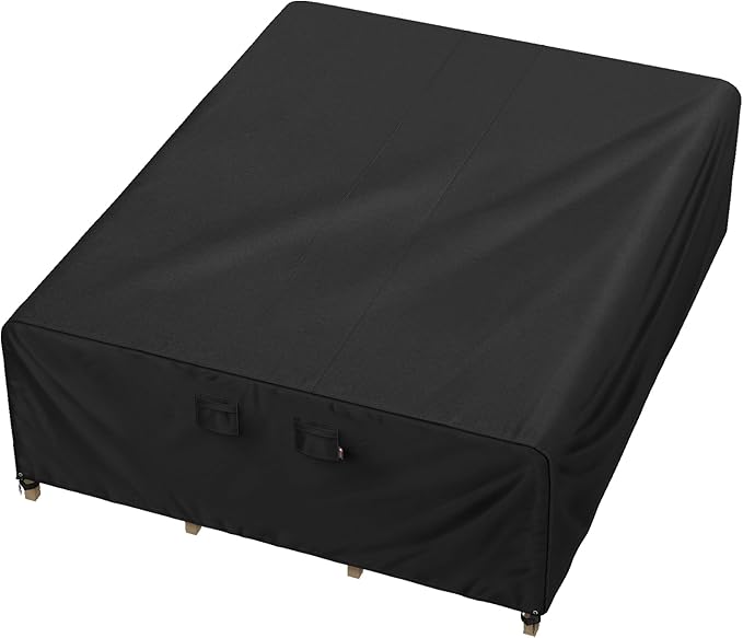 iBirdie Outdoor Patio Furniture Set Covers 180 x 120 inch Waterproof Weatherproof Rectangular Cover, Heavy Duty 600D for Outside Dining Table and Chairs fit 10 x 15 ft