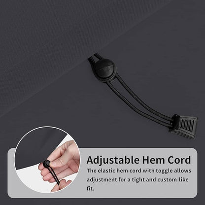 Easy-Going Patio Coffee Table Cover Small Outdoor Rectangular Table Cover, UV Resistant Waterproof Patio Furniture Cover (36"Lx22"Wx16"H, Gray/Dark Gray)