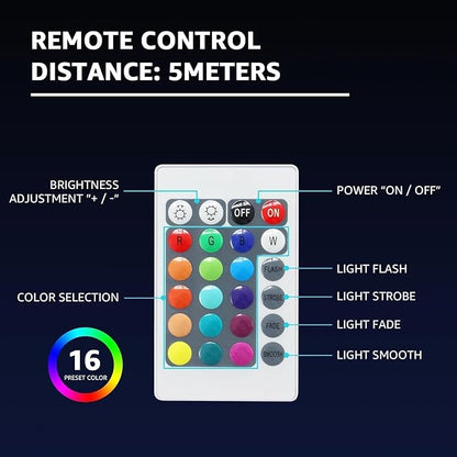 FUYO 16-inch LED Ball Lamp with Remote Rechargeable Waterproof, Glowing Globe Light 16 RGB Colors Orb Sphere for Indoor Outdoor Home Patio Pool Party Decor (White 16-inch)