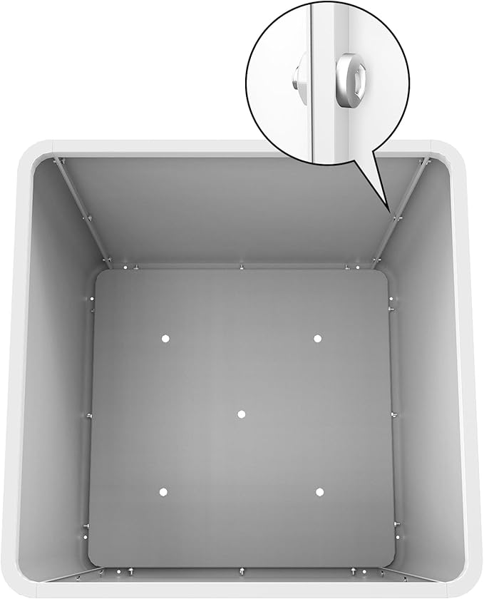 Large Square Planter for Outdoor Plants 20" L x 20" W x 20" H,Metal Planters for Outdoor Plants,Cube Planters with Drainage Hole for Porch/Patio/Garden