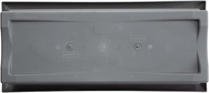 Bloem Veranda 26" Charcoal Deck Box Planter with Optional Knock-Out Drainage Holes