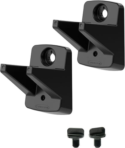 Suncast 8 Pack Wall Mount Hook Tool Organizer, Outdoor Rack System for Garage Storage, Closet, Shed, or Cleaning Organization, Black