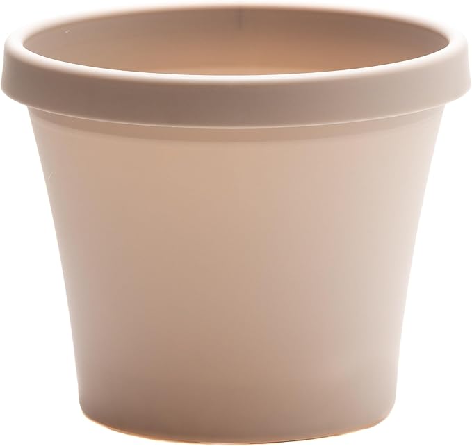 Bloem Terra Pot Planter: 12" - Pebble Stone Beige - Durable Resin Pot, for Indoor and Outdoor Use, Gardening, 3.5 Gallon Capacity, Saucer Sold Separately